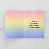 Carte 47e anniversaire : Arc en ciel amusant #, photos p (Intérieur)