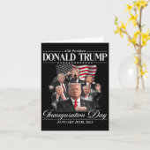 Carte 47e Président Donald Trump Jour d'investiture 2 ja (Fleur jaune)