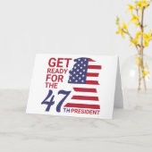 Carte 47e Président, Drapeau américain de Trump (Fleur jaune)