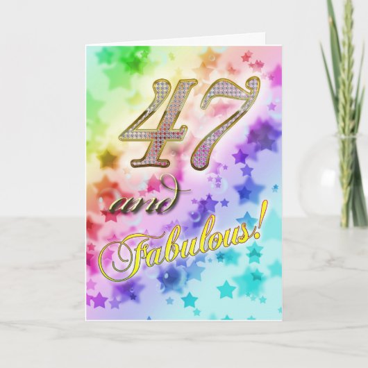 Carte 47ème anniversaire pour quelqu'un Fabulous (Devant)