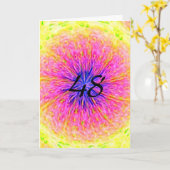 Carte 48e anniversaire Abstrait (Fleur jaune)