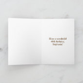 Carte 48e Anniversaire : Aspect Bois Rustique Faux, "48" (Intérieur)