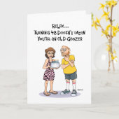 Carte 48e anniversaire de Geezer (Fleur jaune)