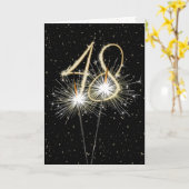 Carte 48e anniversaire du mariage (Fleur jaune)