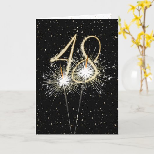 Carte 48e anniversaire du mariage (Fleur jaune)