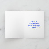 Carte 48e anniversaire : Fun Cake and Candles + Nom pers (Intérieur)