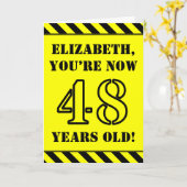 Carte 48e anniversaire : Jeu de style graphique, Nom per (Fleur jaune)
