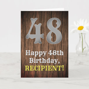 Carte 48e anniversaire : Pays inspiré par l'Ouest Look, 