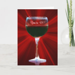 Carte 48e Anniversaire Vin Drôle Cheers Card