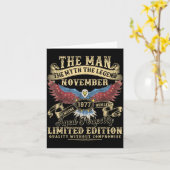 Carte 48th Birthday November 1977 Men Funny 48 Years Old (Fleur jaune)