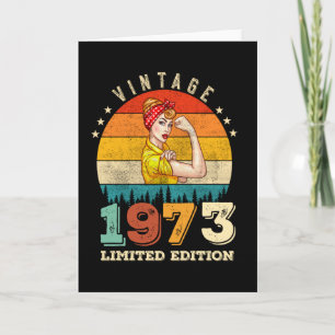 Carte 49 ans 1973 Vintage 49e anniversaire Cadeaux femme