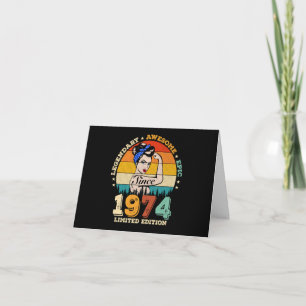 Carte 49 ans 1974 Cadeaux Vintages femmes 49e anniversai