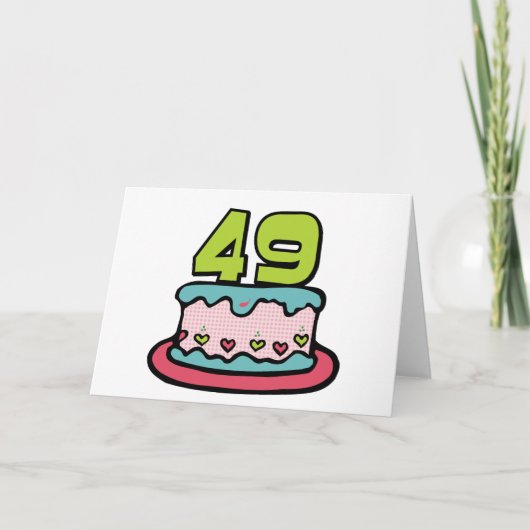 Carte 49 Year Old Birthday Cake (Devant)