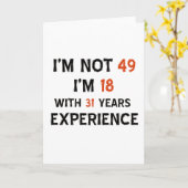 Carte 49e anniversaire (Fleur jaune)