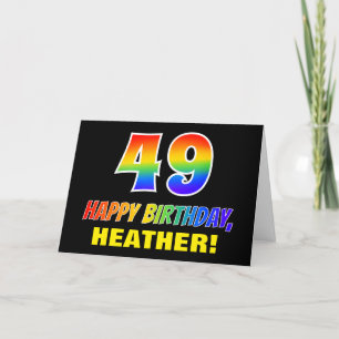 Carte 49e anniversaire : Bold, amusant, simple, arc-en-c