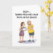 Carte 49e anniversaire de Geezer (Fleur jaune)