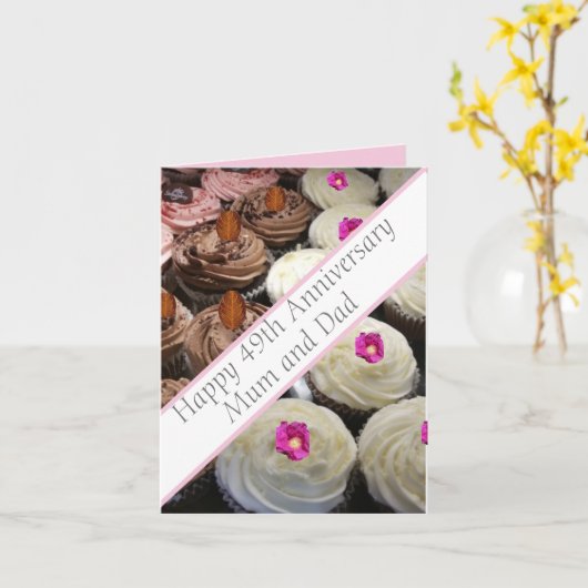 Carte 49e anniversaire du Mariage (Fleur jaune)