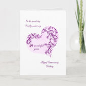 Carte 49e anniversaire Mariage romantique (Devant)
