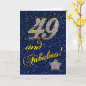 Carte 49e anniversaire pour quelqu'un Fabulous (Fleur jaune)