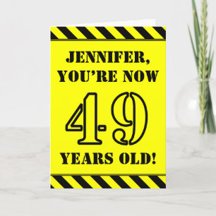 Carte 49e anniversaire : texte de style crayon amusant, 