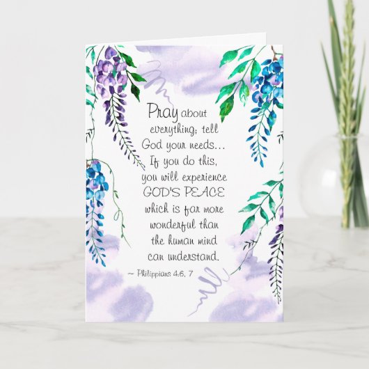 Carte 4:6 de Philippiens - 7 prient au sujet de tout (Devant)