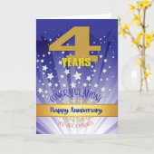 Carte 4 Anniversaire de la récupération Numéro gras (Fleur jaune)