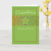 Carte 4 ans Anniversaire de l'employé, Étoile de service (Fleur jaune)