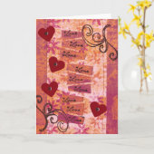 Carte 4 coeurs 9 amours (Fleur jaune)