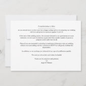 Carte 4 Custom Photos Minimalist Modern Collage Wedding (Dos)