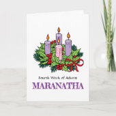 Carte #4 de 4 pour l'Avent (Quatrième semaine : AM (Devant)