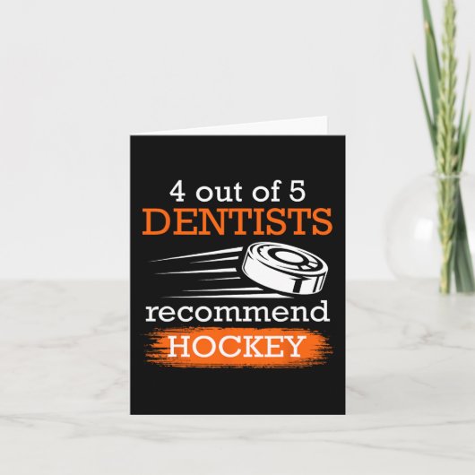 Carte 4 dentistes sur 5 recommandent Hockey Ice hockey (Devant)