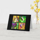 Carte 4 greyhounds (Fleur jaune)