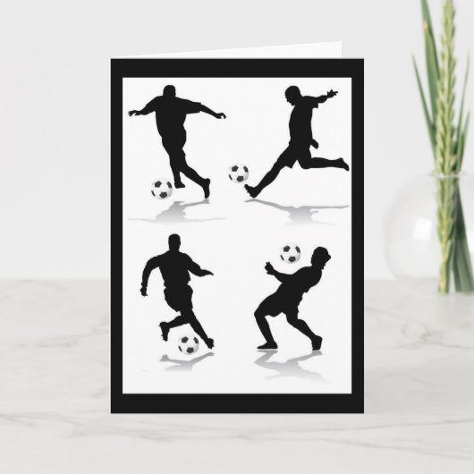 Carte 4 joueurs de football (Devant)