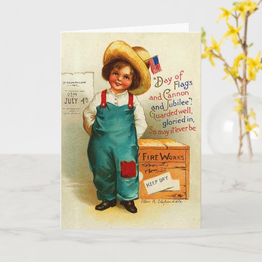 Carte 4 juillet (Fleur jaune)