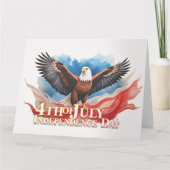 Carte 4 juillet Aigle - Art Patriotique (Devant)