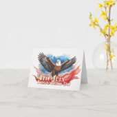 Carte 4 juillet Aigle - Art Patriotique (Fleur jaune)