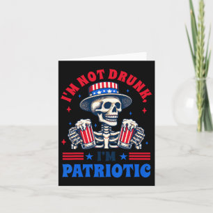 Carte 4 juillet American Drinking Je ne suis pas ivre Je