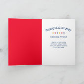 Carte 4 juillet American Holiday Typography Coeur Drapea (Intérieur)