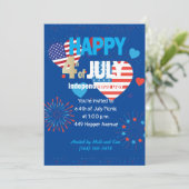 Carte 4 juillet American USA Firework Patriotique Person (Debout devant)