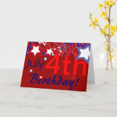 Carte 4 juillet Anniversaire ! (Fleur jaune)