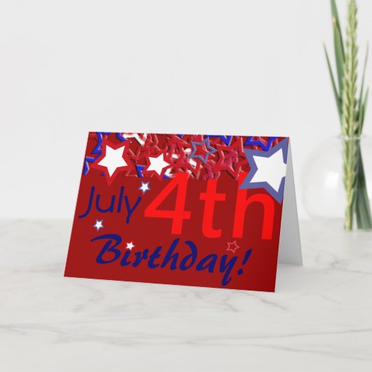 Carte 4 juillet Anniversaire ! (Devant)