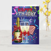 Carte 4 juillet anniversaire - anniversaire sur le (Fleur jaune)