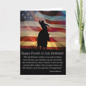 Carte 4 juillet Anniversaire Pays Western Cowboy (Devant)