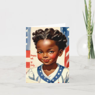 Carte 4 juillet avec enfant