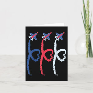 Carte 4 juillet avion Coeur de combat patriotique Usa F