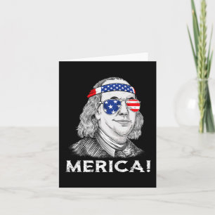 Carte 4 juillet Ben Franklin Merica USA Garçons Filles E