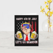 Carte 4 juillet Bière Brandon Trump Bière Ameri (Fleur jaune)