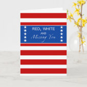 Carte 4 juillet blanc rouge et vous manquant (Fleur jaune)