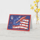Carte 4 juillet célébration (Fleur jaune)