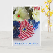 Carte 4 juillet célébration heureuse (Fleur jaune)